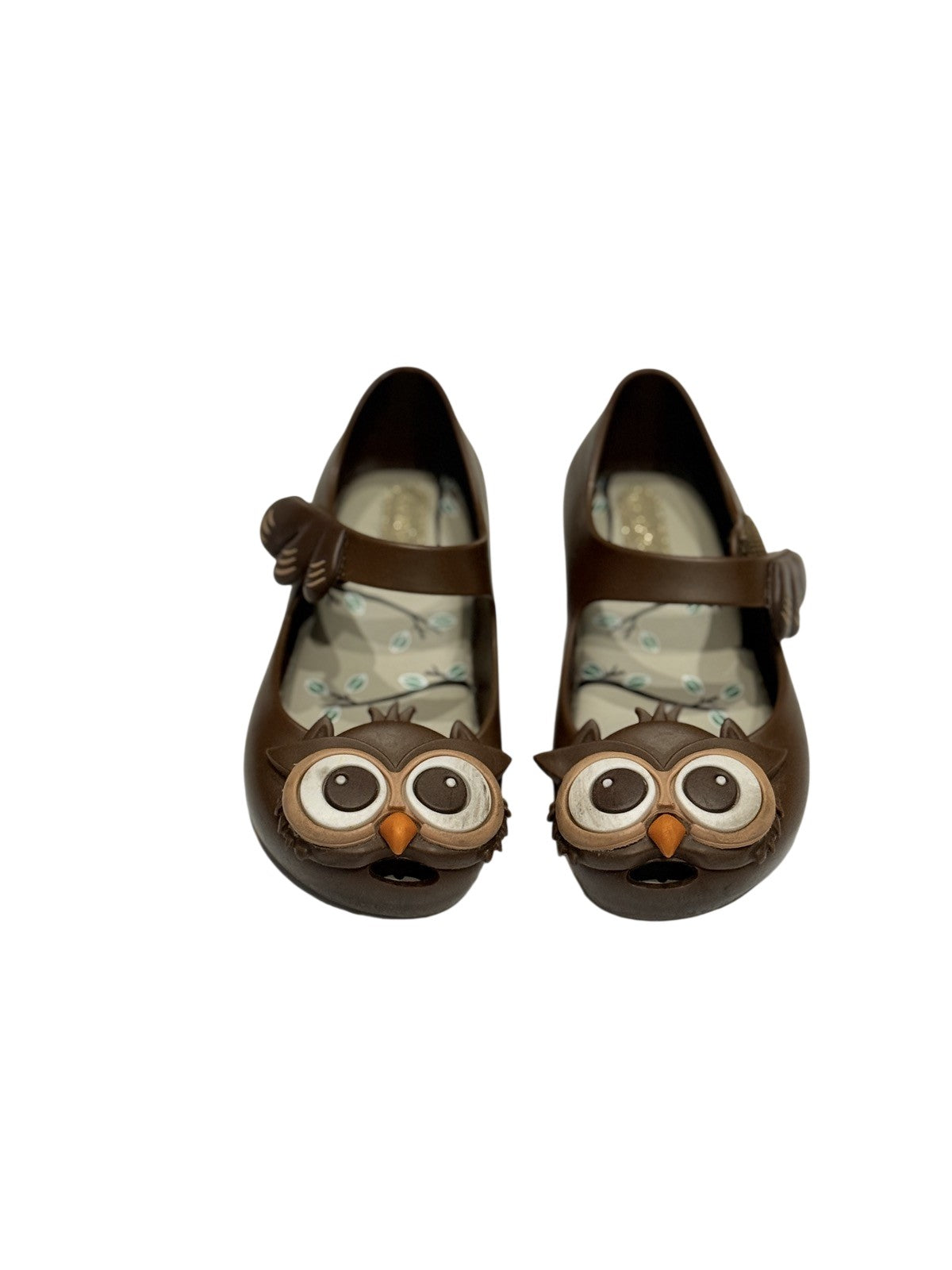 Mini Melissa Owl Mary Jane Jelly Flat Size 8