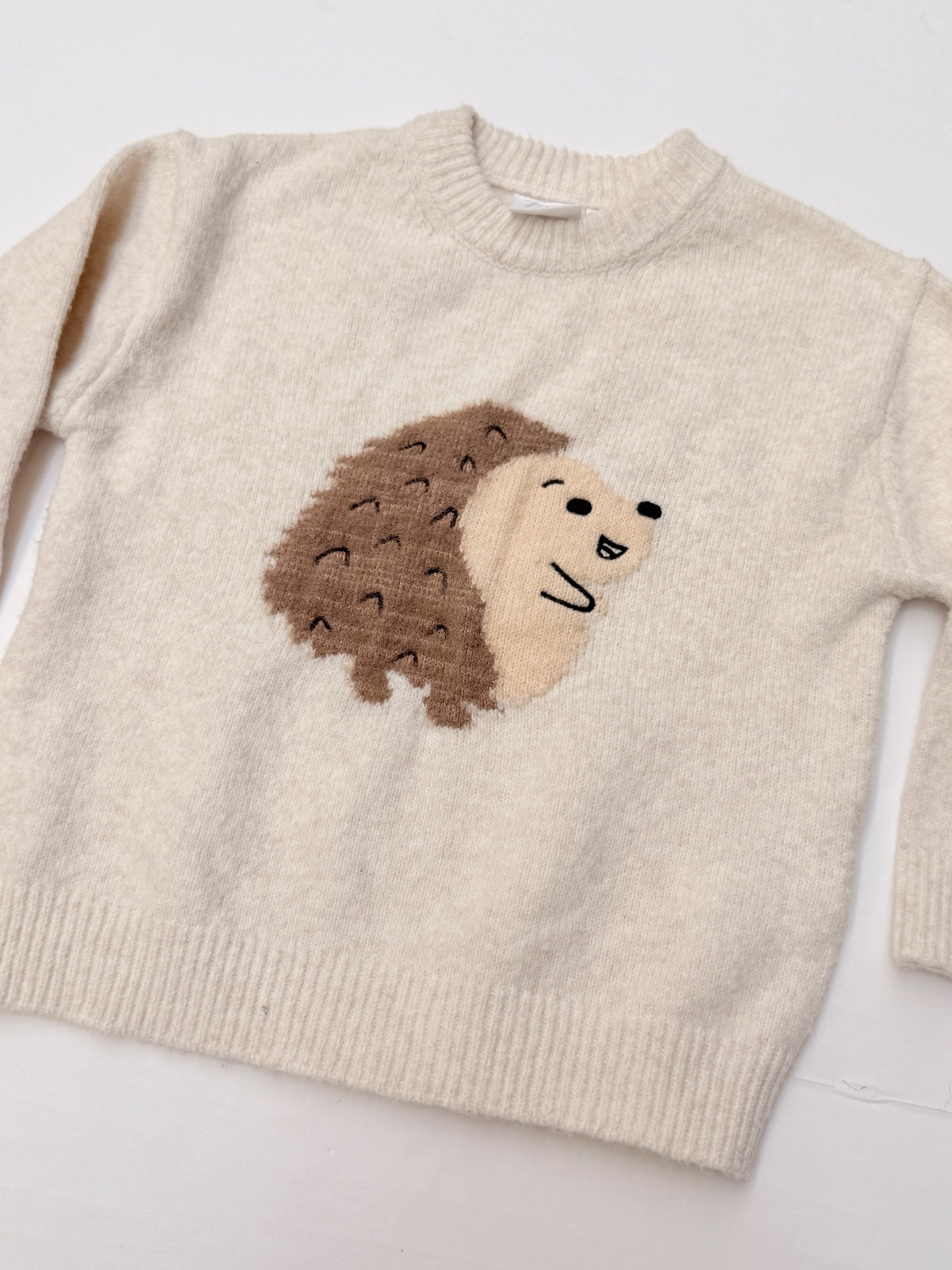Zara Hedgehog Cream Sweater 2-3Y