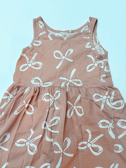 H&M Bow Print Sleeveless Dress Size 6-8Y