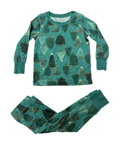 Old Navy Christmas Tree Pajama Set 12-18M