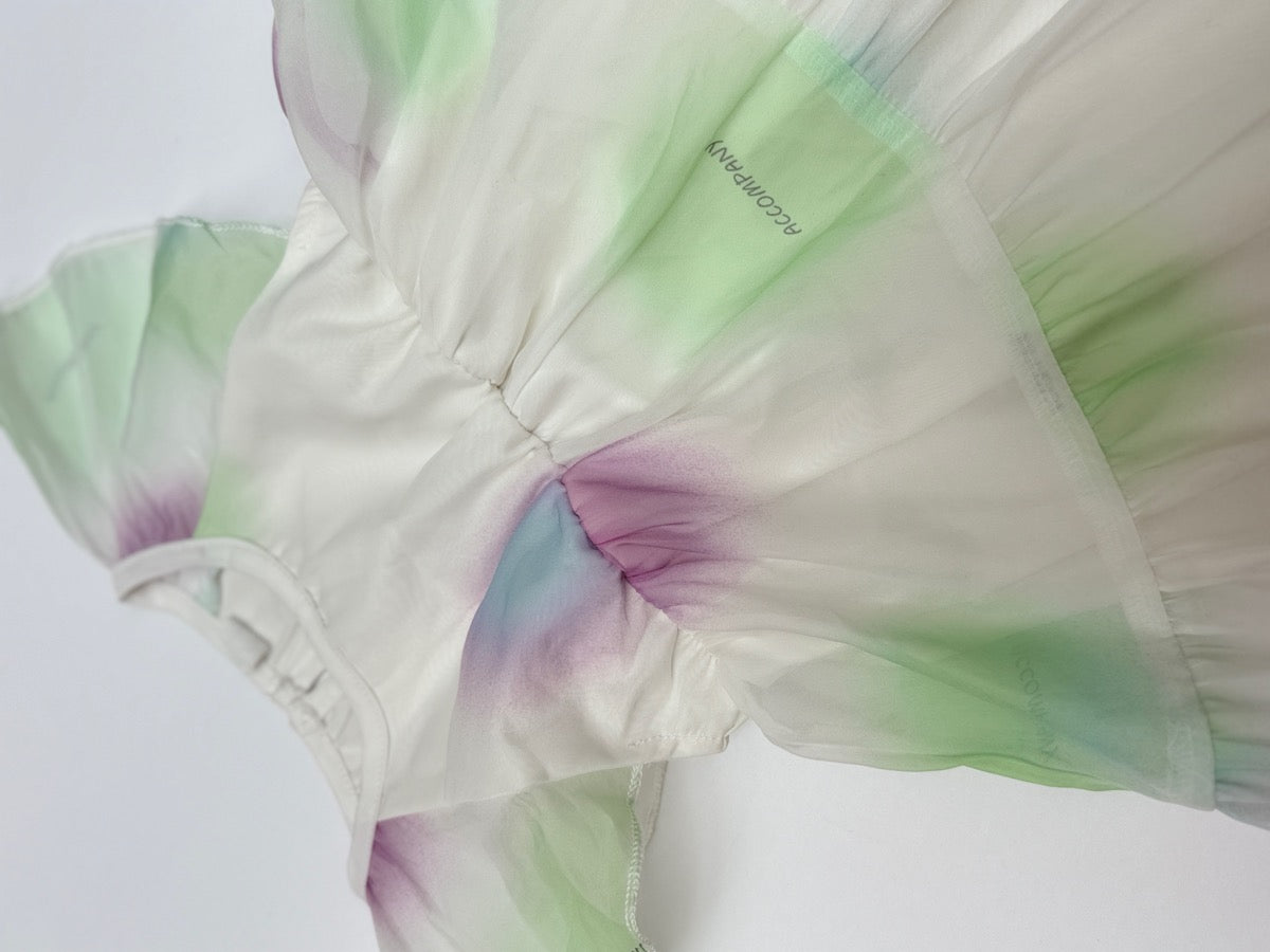 SHEIN Tie-Dye Ruffle Sleeve Dress 4T