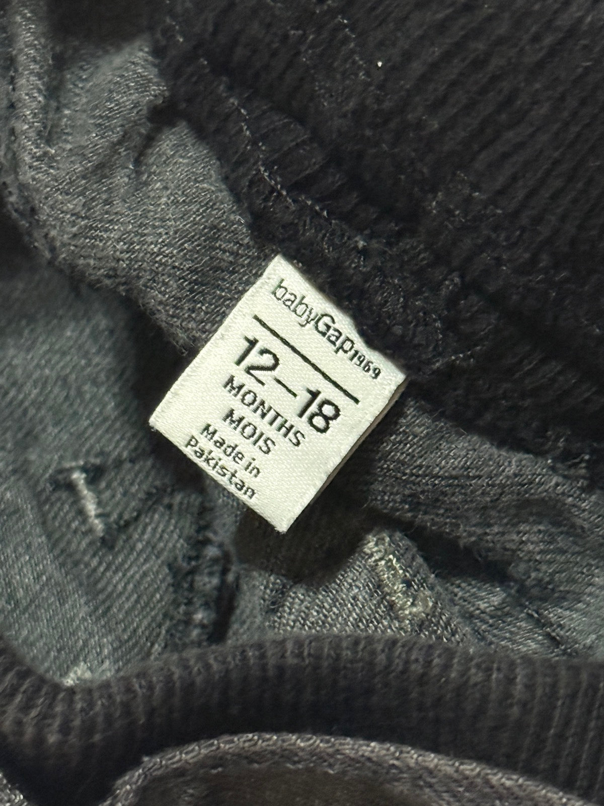Gap Black Denim Cut-Off Shorts 12-18m