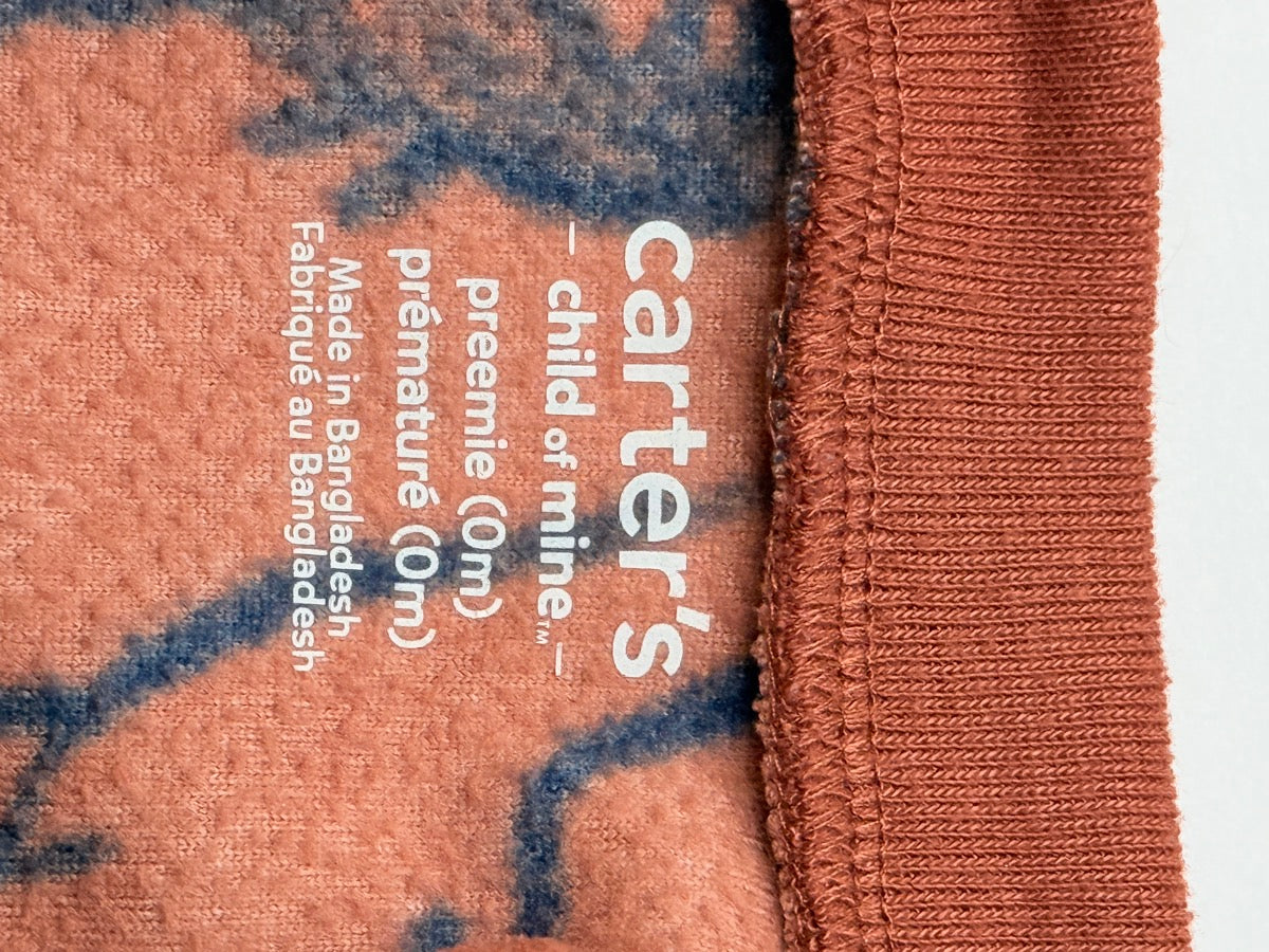 Carter's Dinosaur Fleece Footed Sleeper Preemie 0M