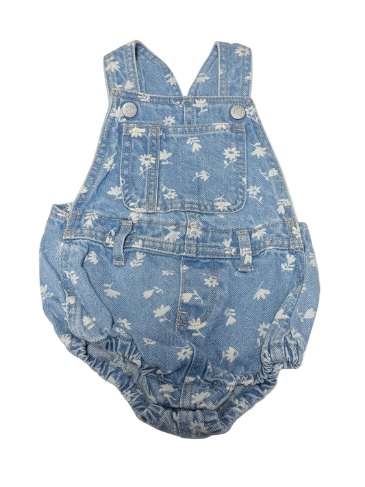 Old Navy Floral Denim Bubble Romper 18–24M