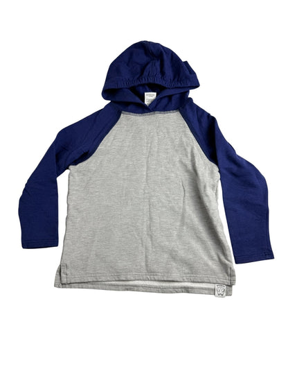 Nusnus Navy Gray Colorblock Hoodie 4T