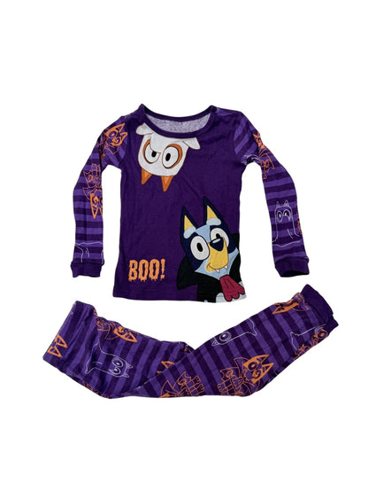 Blue Halloween Boo Pajama Set 3T