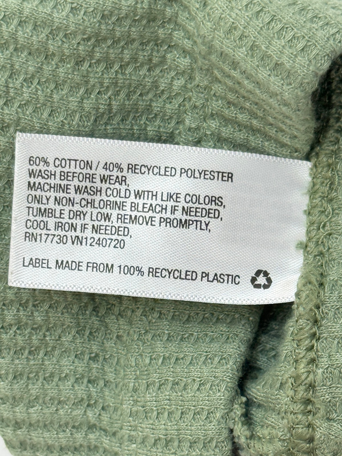 Cloud Island Green Waffle Knit Leggings 3-6M