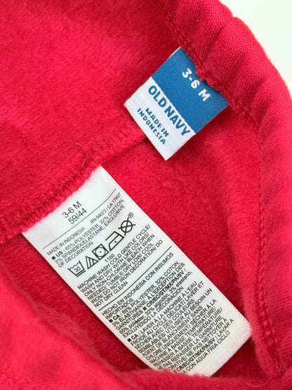 Old Navy Red Heart Knee Patch Leggings 3-6M