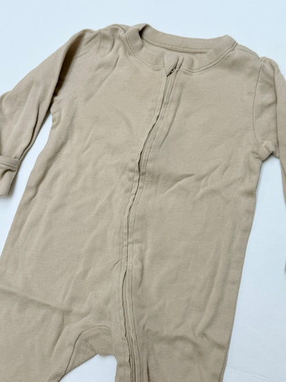 Old Navy Beige Zip Footed Sleeper 3-6M