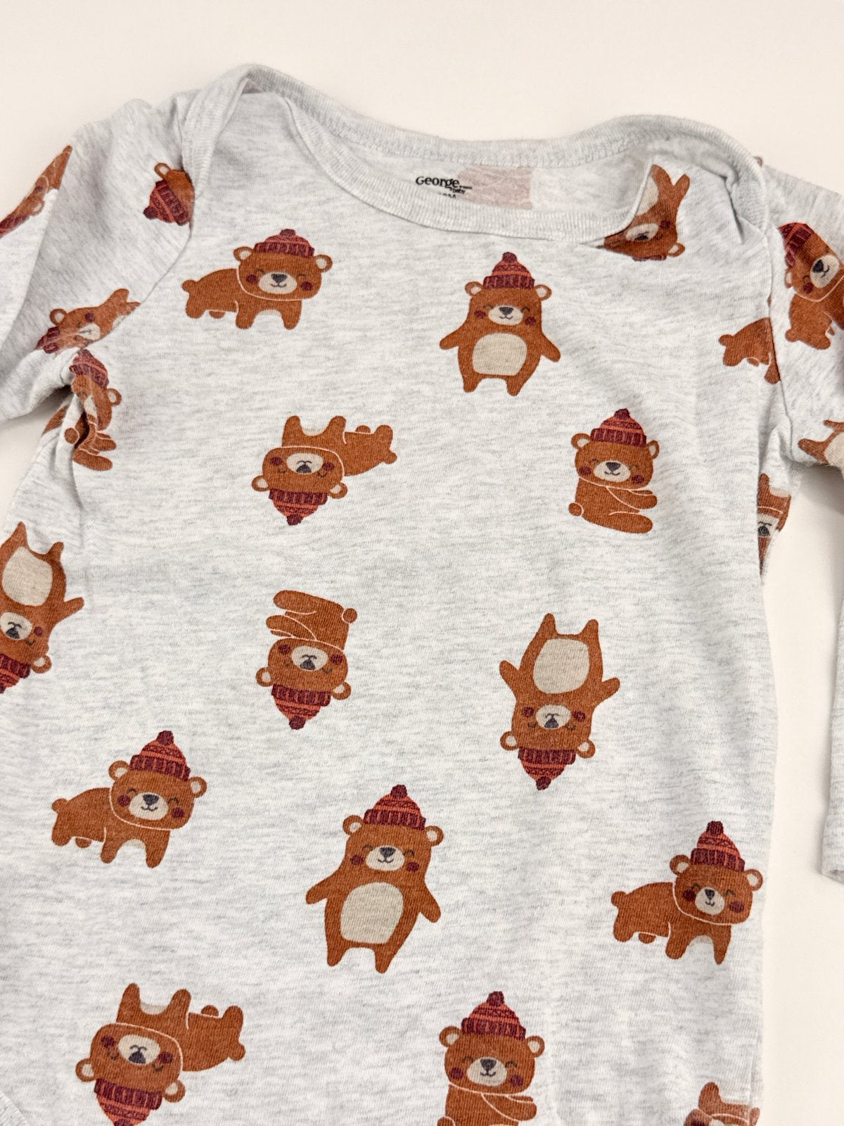 George Baby Bear Print Bodysuit 12-18M