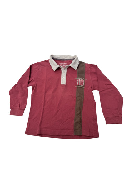 C.F.K Burgundy Long Sleeve Polo Size 6