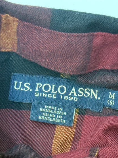 U.S. Polo Assn Plaid Flannel Shirt Size 8