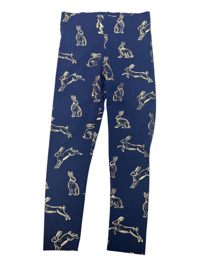 Mini Boden Navy Gold Rabbit Leggings 5-6Y