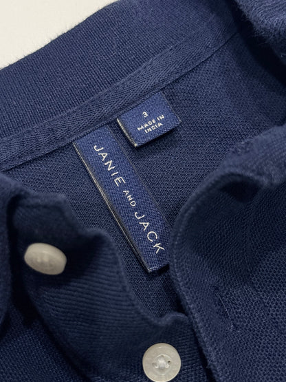 Janie and Jack Navy Polo Shirt Size 3