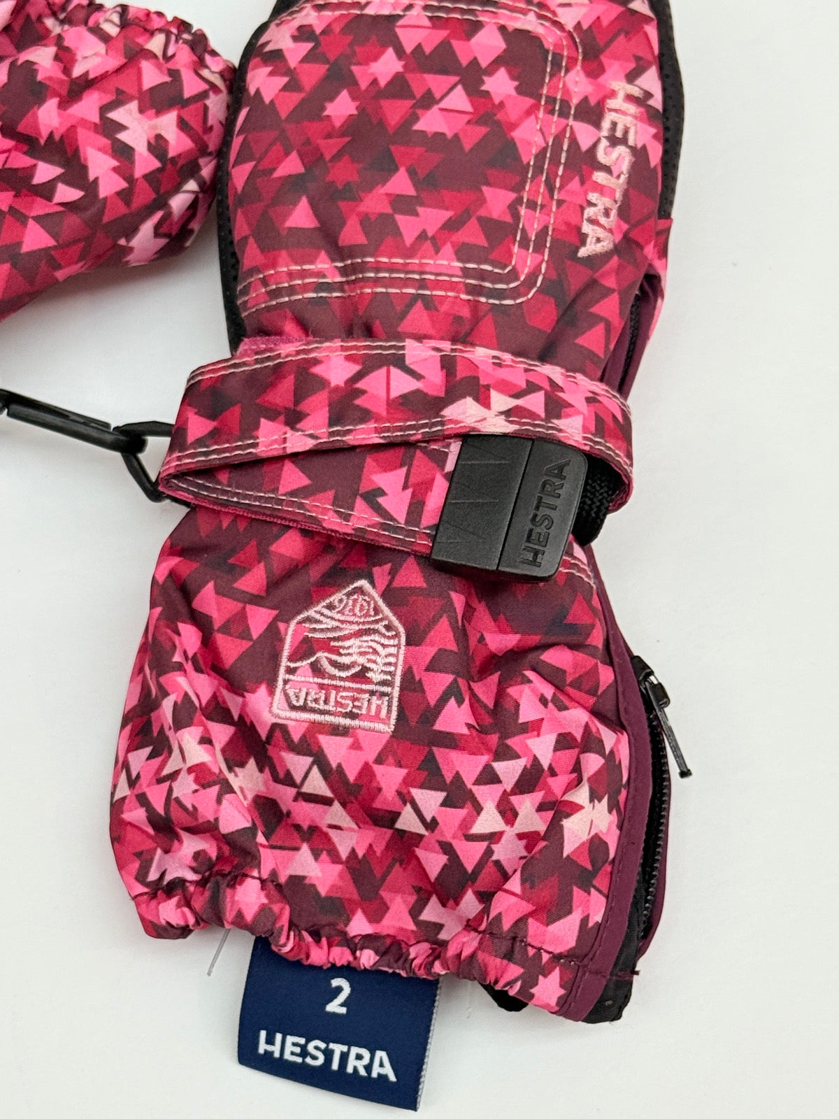 Hestra Pink Print Ski Mittens Size 2-3Y