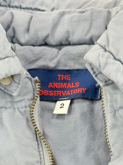 The Animals Observatory Quilted Blue Jacket Size 2T