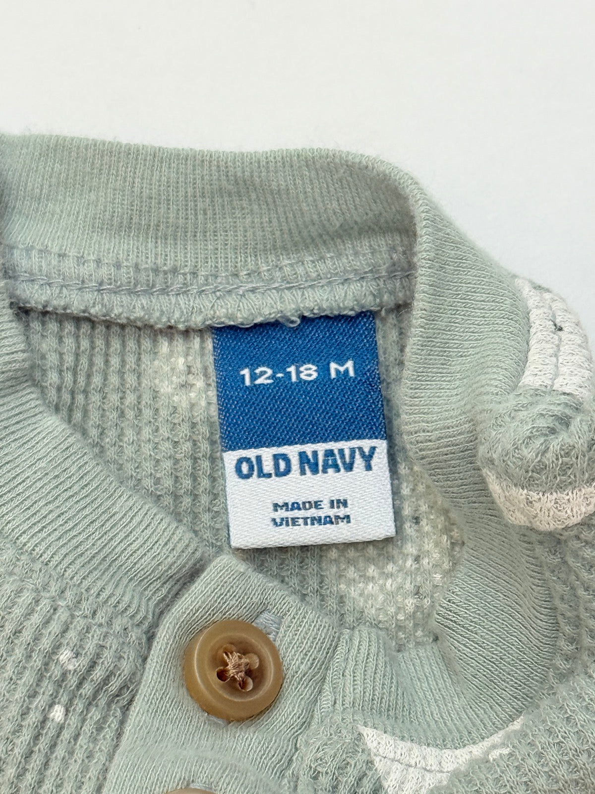 Old Navy Snowman Waffle Knit Romper 12-18M