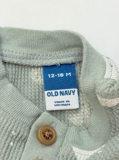 Old Navy Snowman Waffle Knit Romper 12-18M