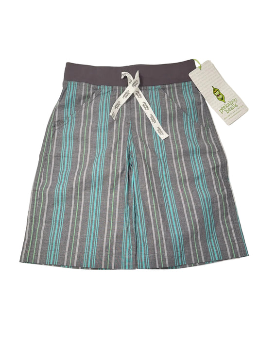 Peekaboo Beans Gray Striped Shorts Size 7