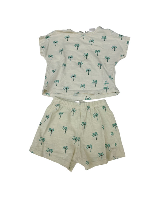 Zara Palm Tree T-Shirt Shorts Set 6-9M