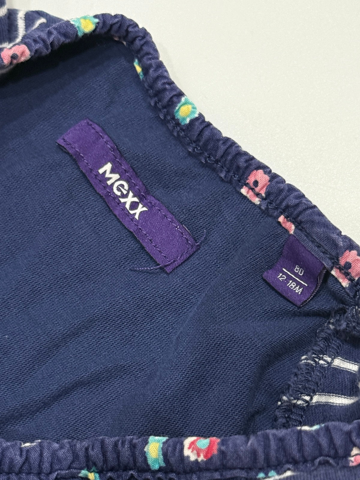 Mexx Navy Floral Ruffle Dress 12-18M