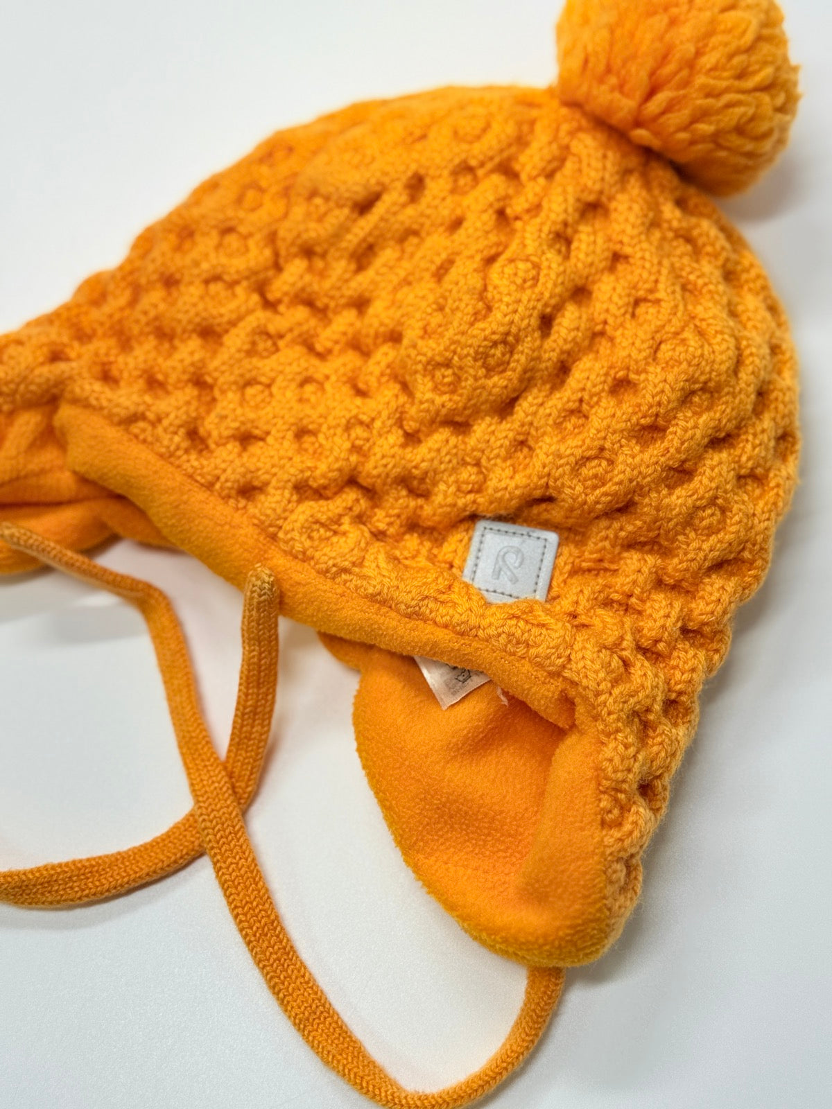 Reima Orange Knit Pompom Winter Hat 50cm 3-4Y