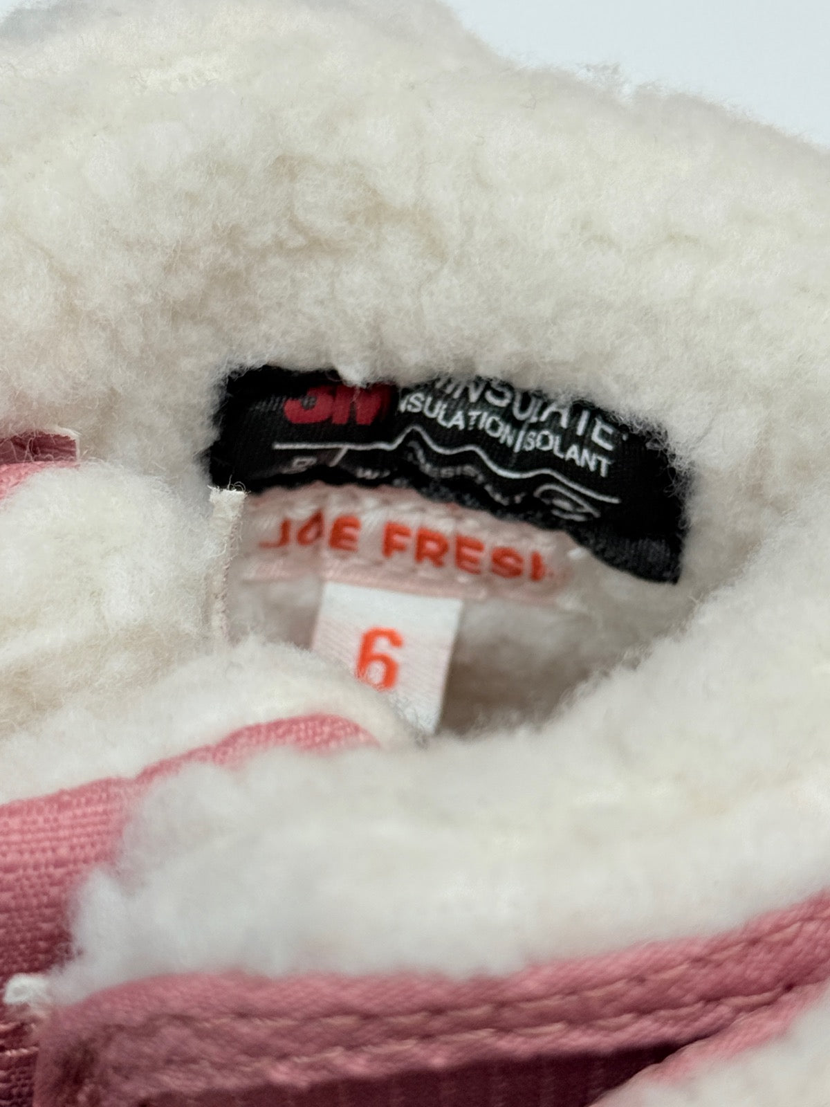 NWT - Joe Fresh Pink Snow Boots Toddler Size 6