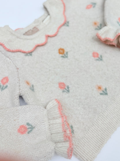 Cynthia Rowley Floral Knit Sweater Set 3T