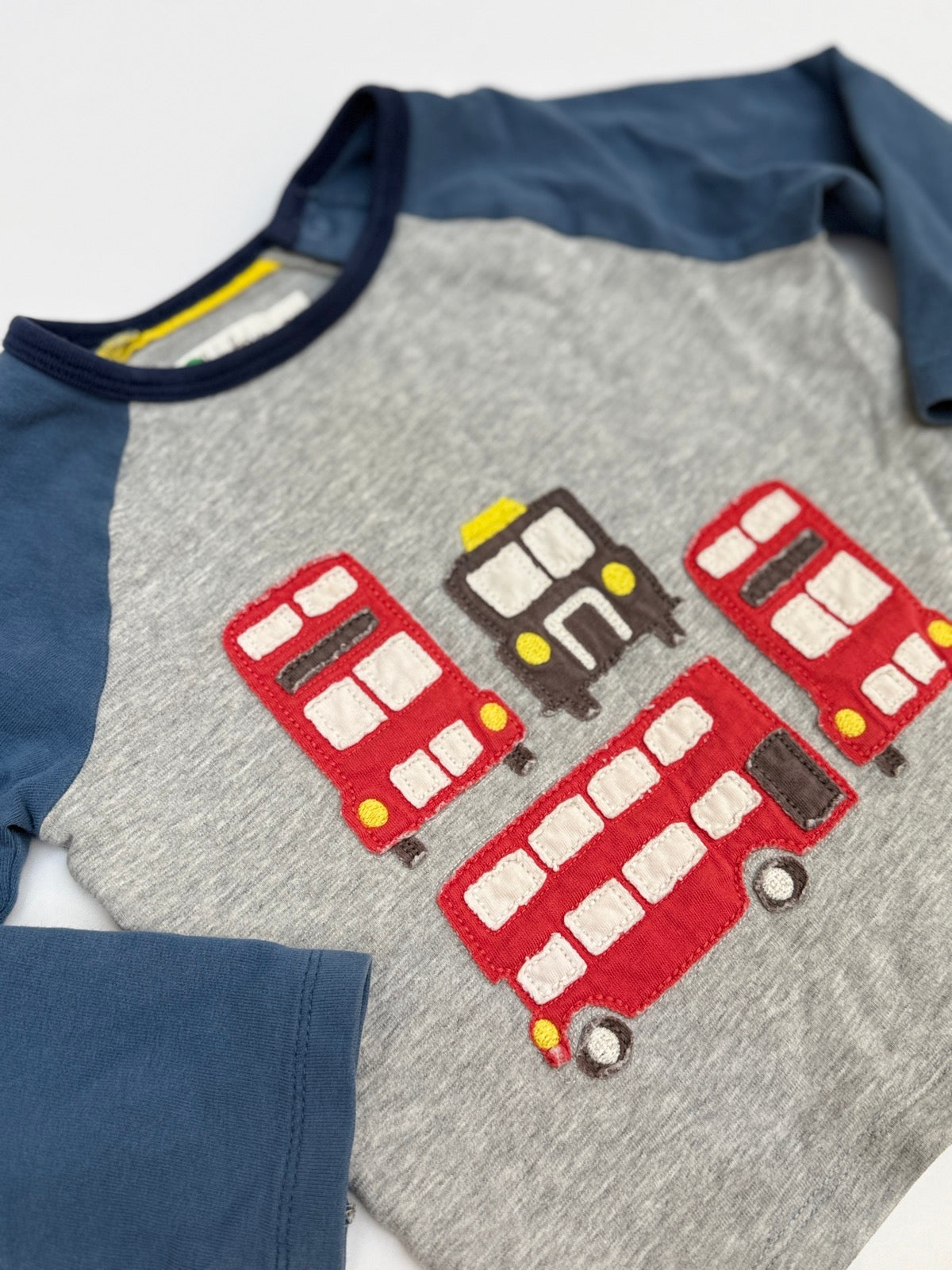 Baby Boden Bus Applique Long Sleeve Shirt 18-24M