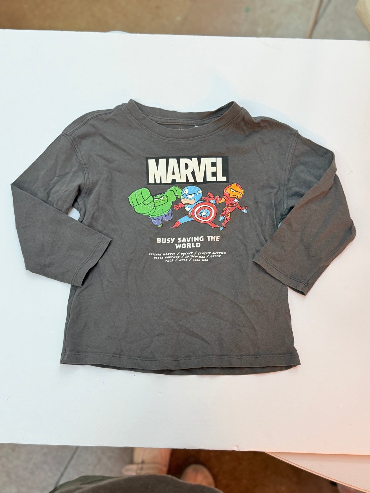 H&M Marvel Avengers Long Sleeve Tee 2-4T