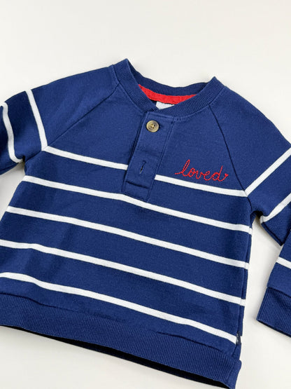 OshKosh B'gosh Striped Henley Sweatshirt 18M