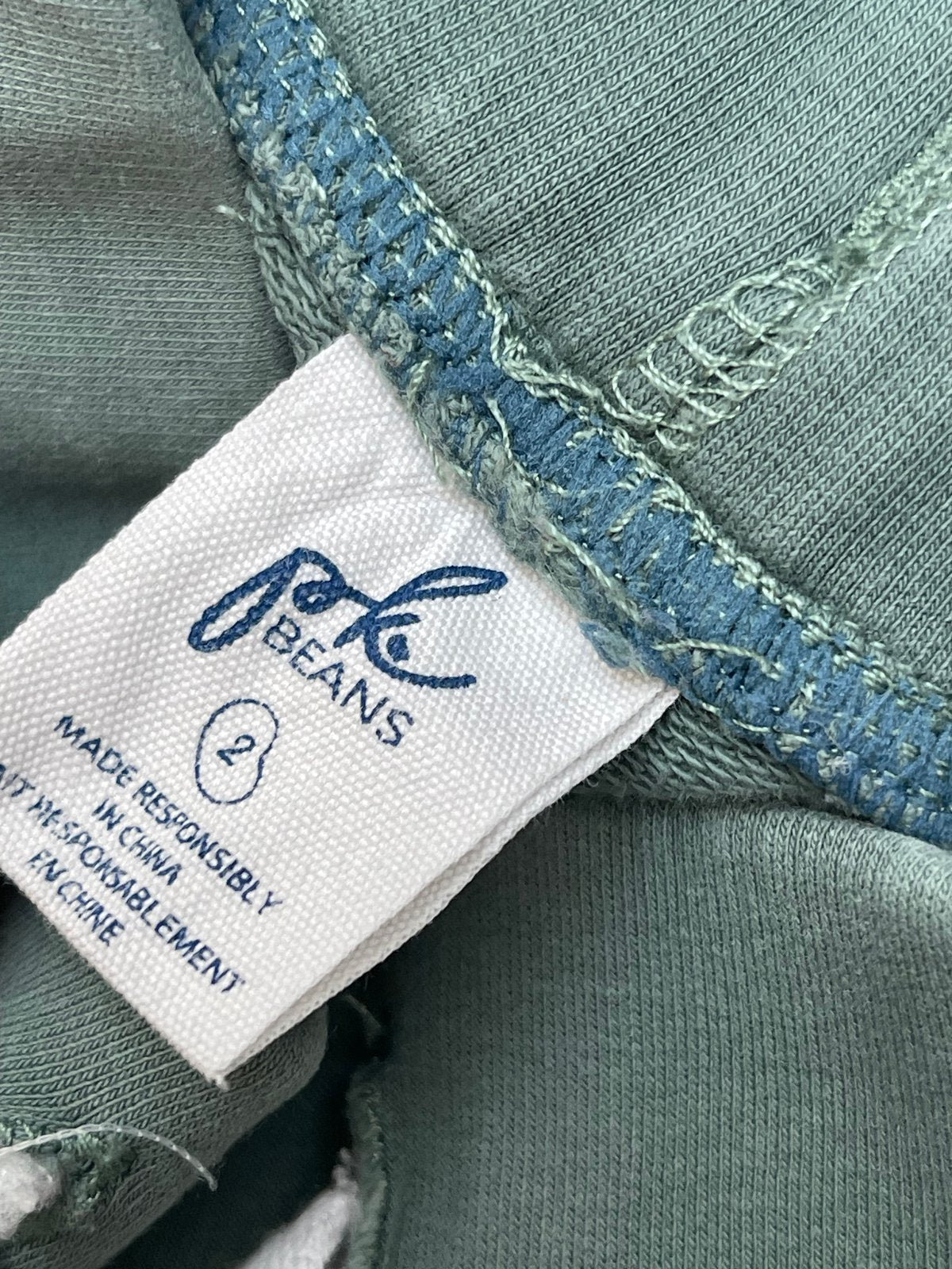 Peekaboo Beans Green Joggers Size 2