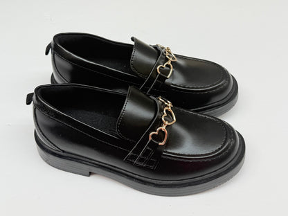 H&M Black Heart Chain Loafer EUR 30