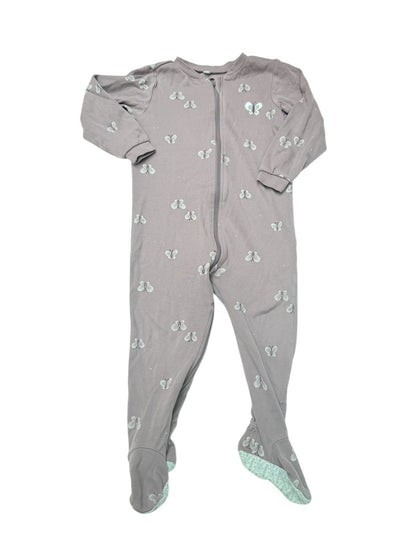Pekkle Purple Butterfly Footed Sleeper 24M