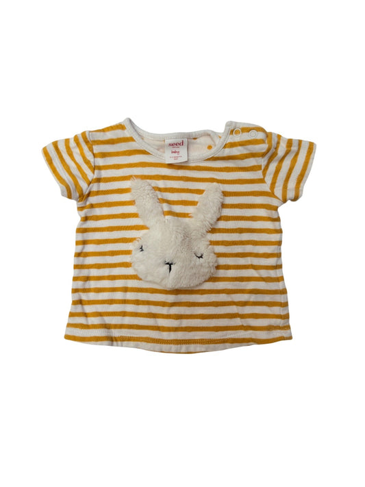 Seed Heritage Striped Bunny T-Shirt 0-3M