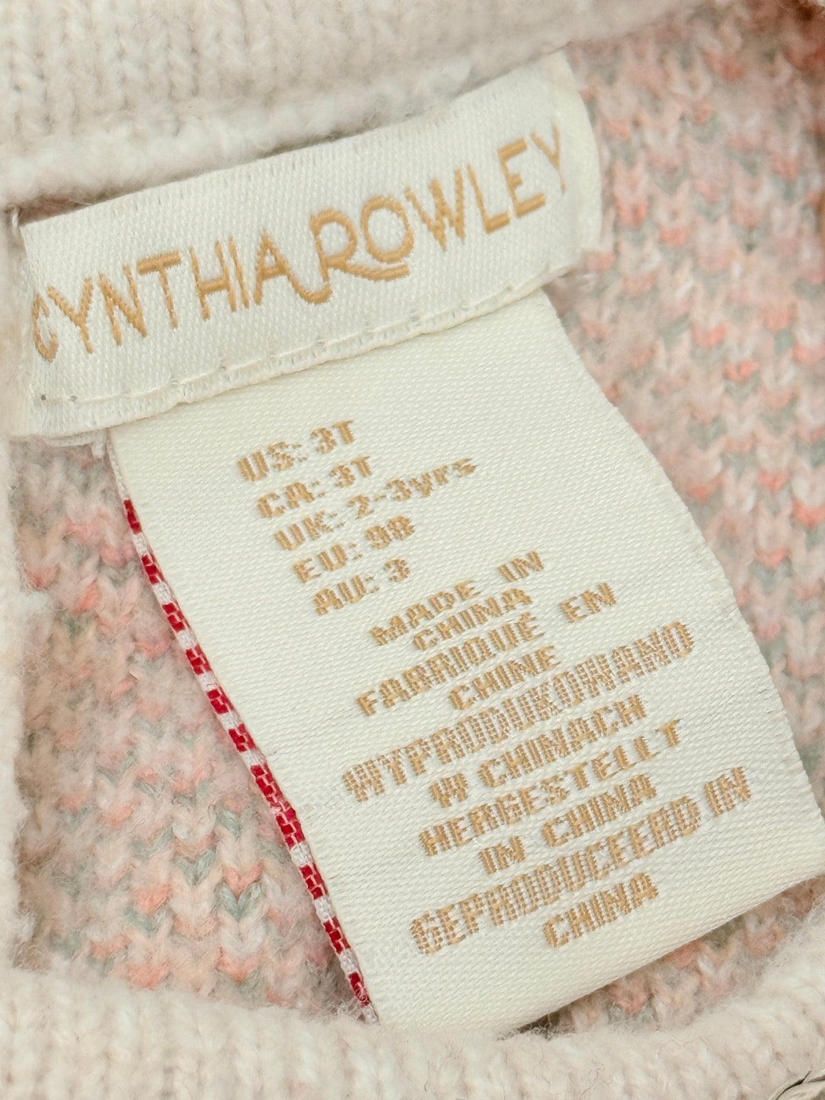 Cynthia Rowley Floral Knit Sweater Set 3T