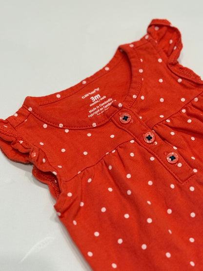 Bodysuit Carter's Red Polka Dot 3m