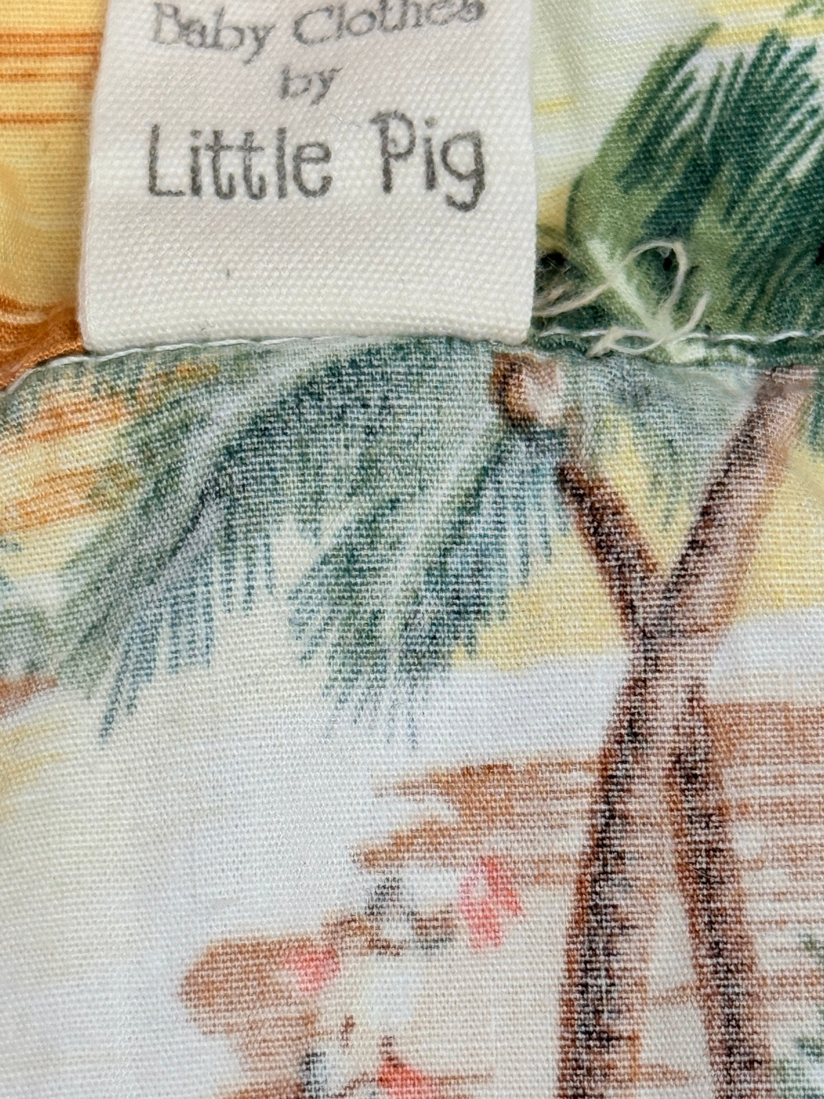 Little Pig Hawaiian Floral Button-Up Shirt Size 18-24m