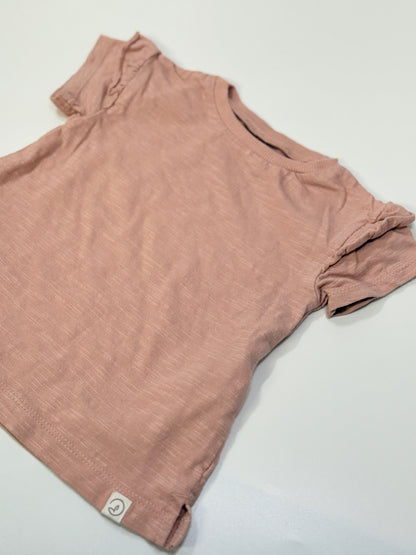 T-shirt Carter's rose à manches volantées 12 mois