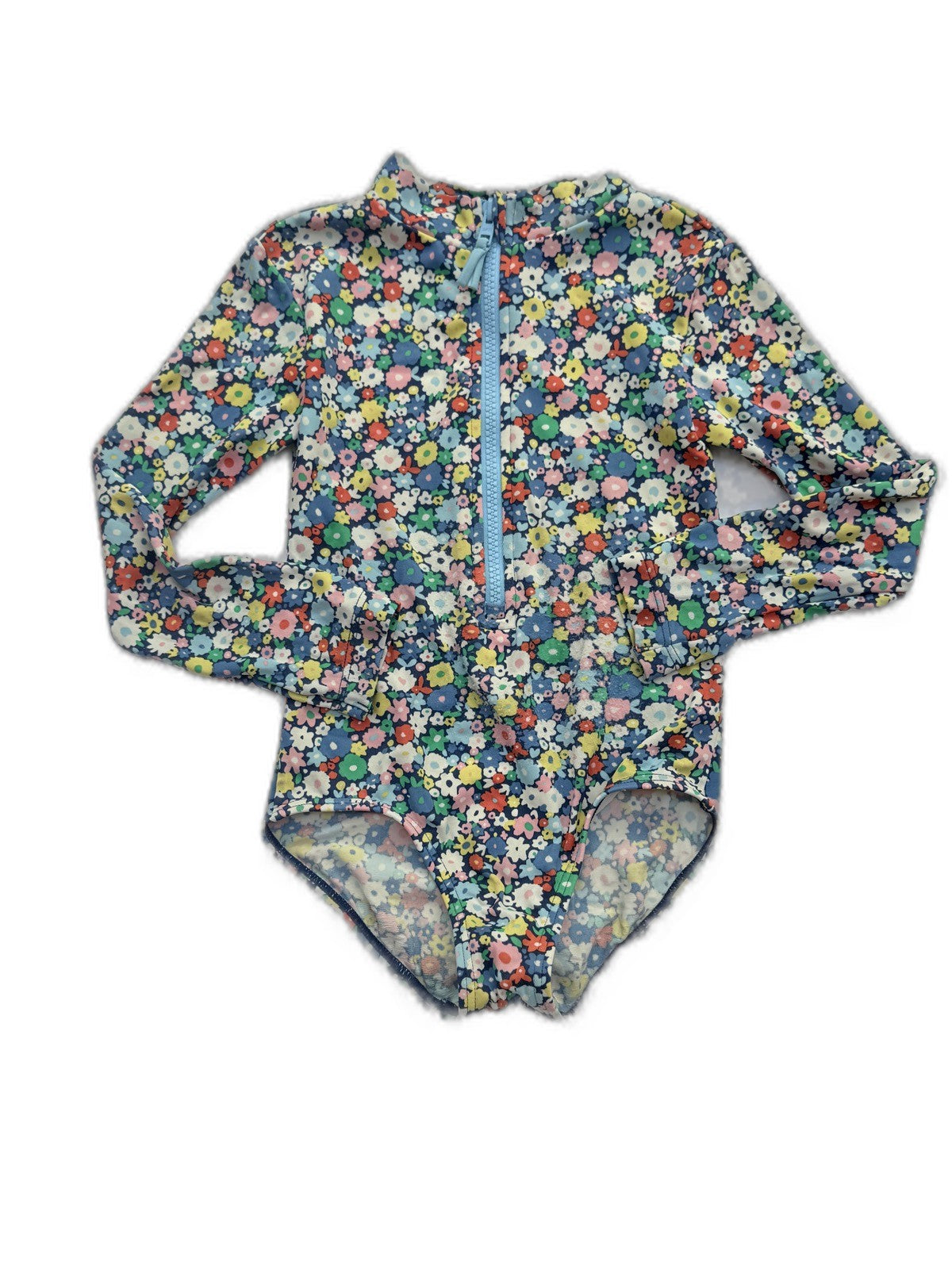 Boden Floral Long Sleeve Swimsuit Size 4-5Y