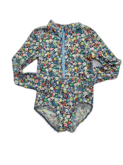 Boden Floral Long Sleeve Swimsuit Size 4-5Y