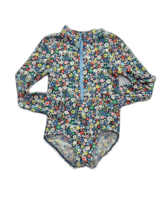 Boden Floral Long Sleeve Swimsuit Size 4-5Y