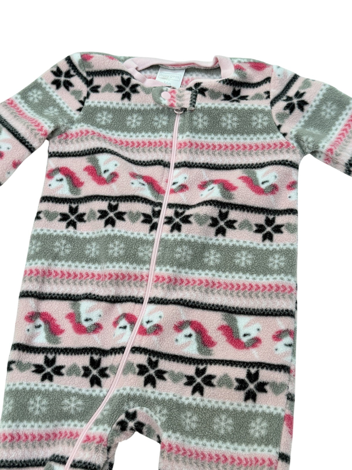 Baby Gear Fair Isle Fleece Footed Sleeper 3-6M