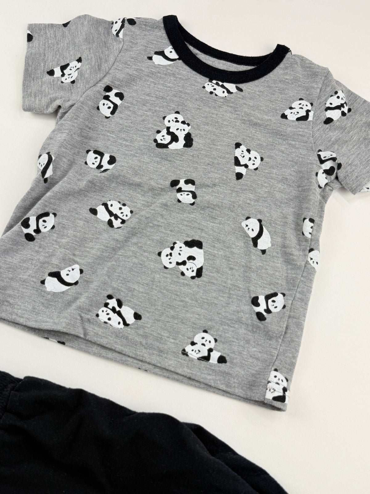 Panda Print T-Shirt and Pants Set 12-18M