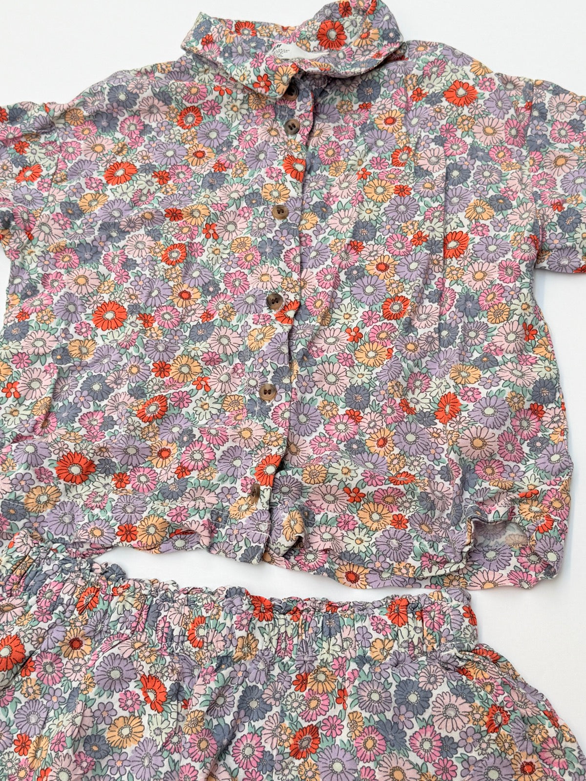 H&M Floral Print Shirt & Shorts Set Size 7-8Y