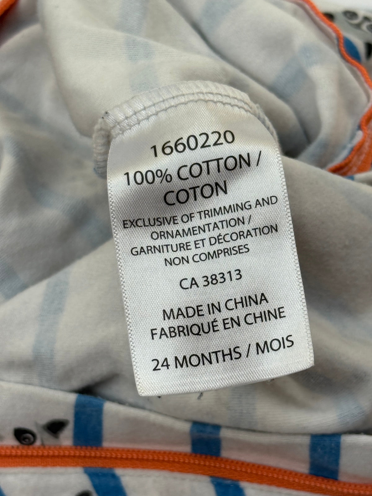 Tuffy Raccoon Stripe Footed Sleeper 24M