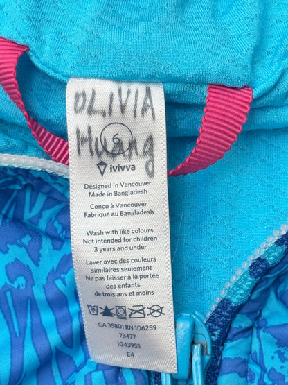 Ivivva Blue Animal Print Hooded Jacket 6