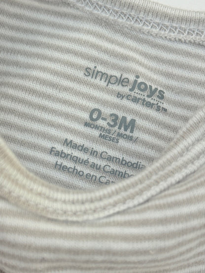 Gerber & Carter's Striped Bodysuit Bundle 0-3M