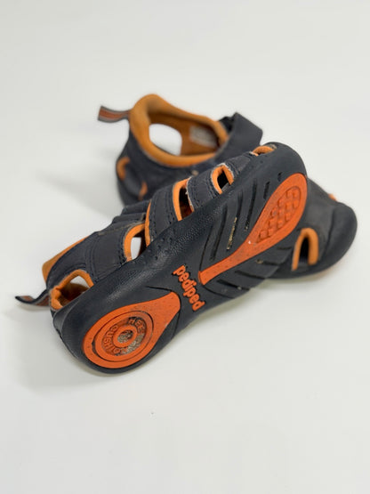 Pediped Navy Orange Sandals Size 6.5