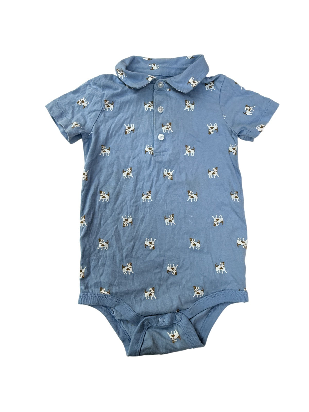Joe Fresh Dog Print Polo Bodysuit 18-24m